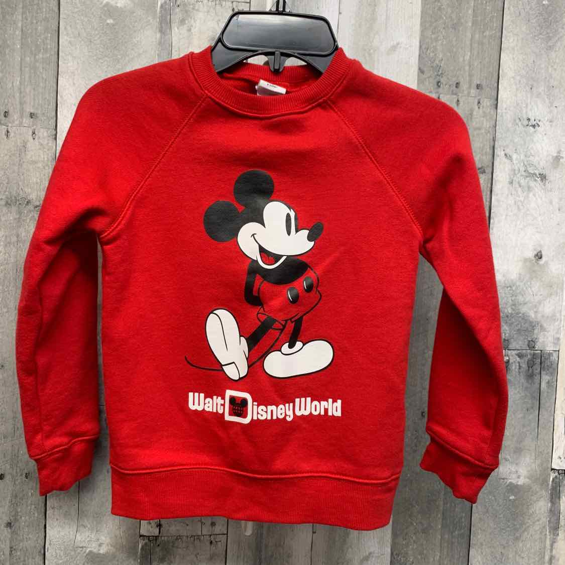 Size 5/6 Red Graphic Disney Parks Sweat Shirt