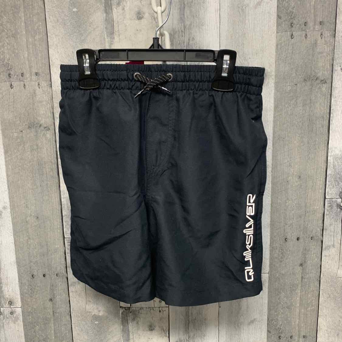 Size 10/12 Black Quiksilver Swim Trunks