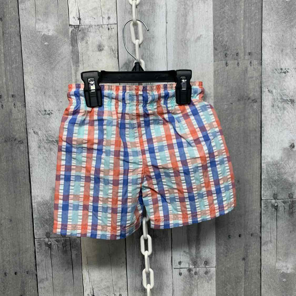Size 3T Blue Plaid Cat & Jack Swim Trunks