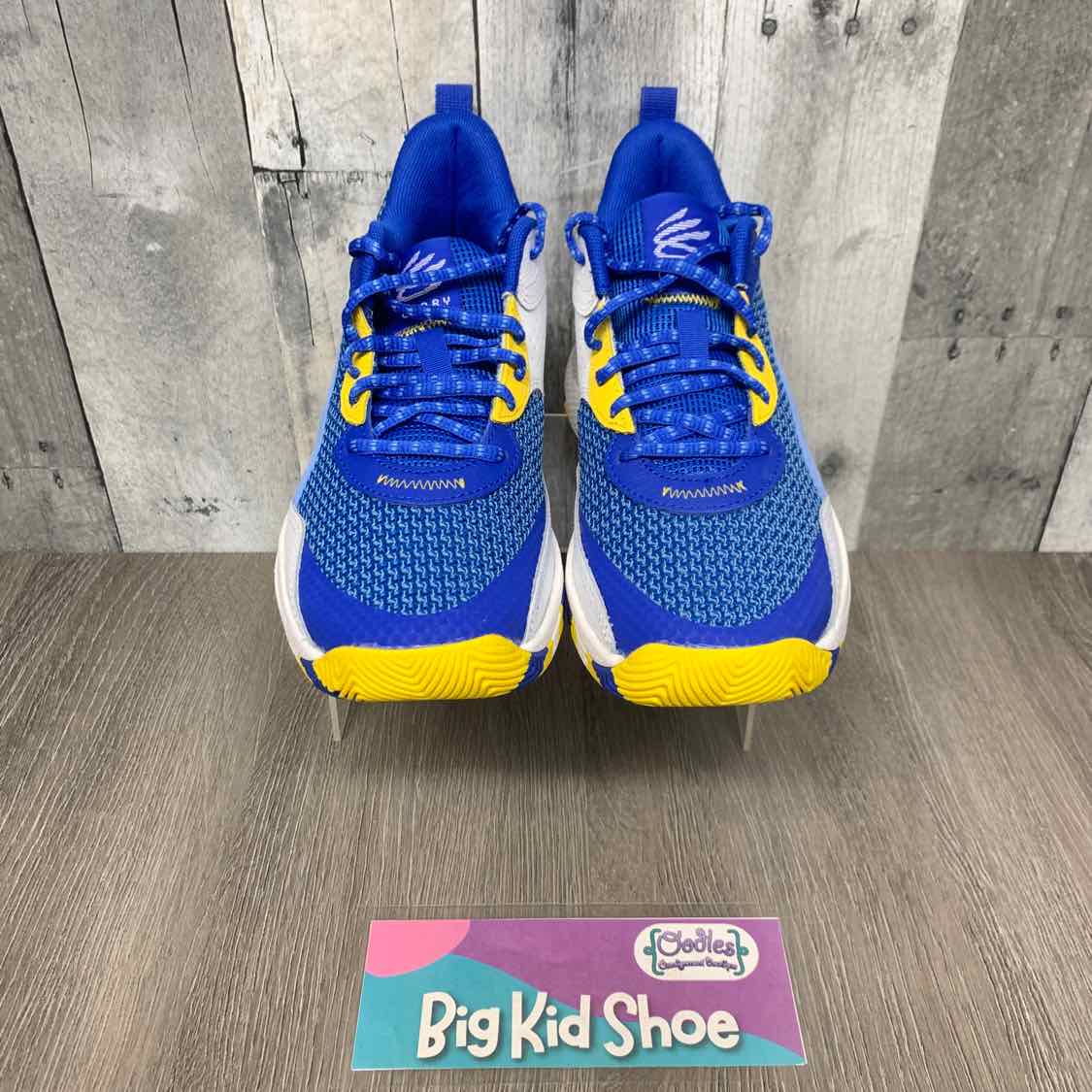 Size 4.5 Blue/Yellow Sport Brand Sneakers
