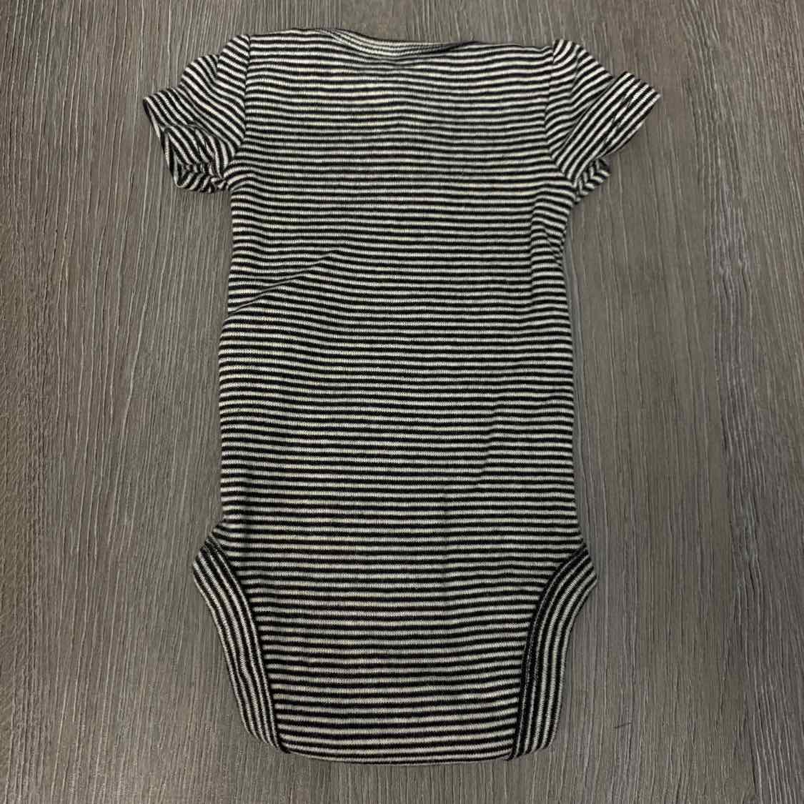 Size Preemie Black/White Carter's Bodysuit