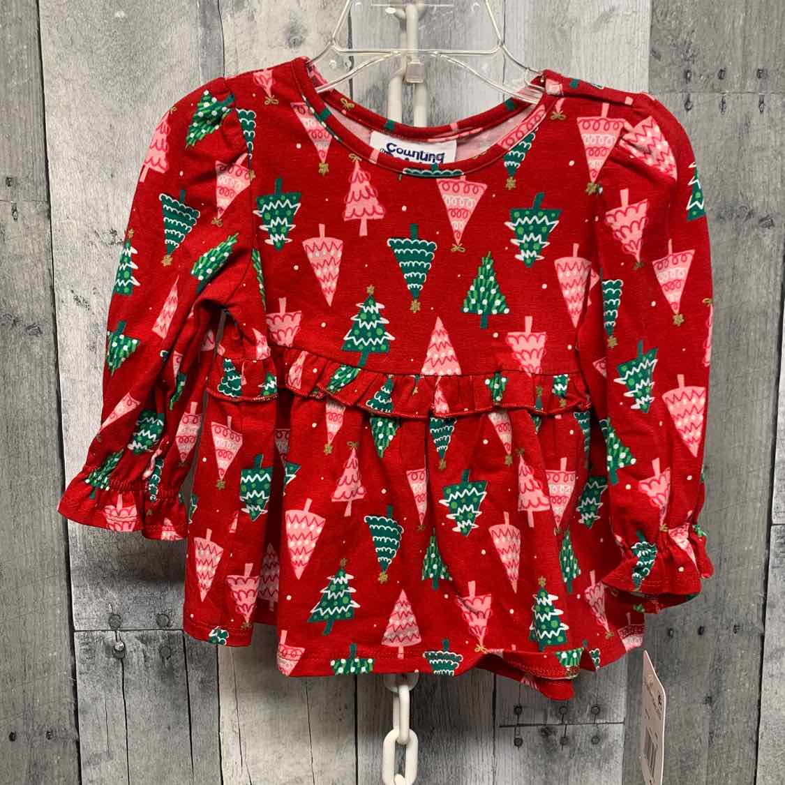 Size 2T Red Print B Brand Long Sleeve Shirt