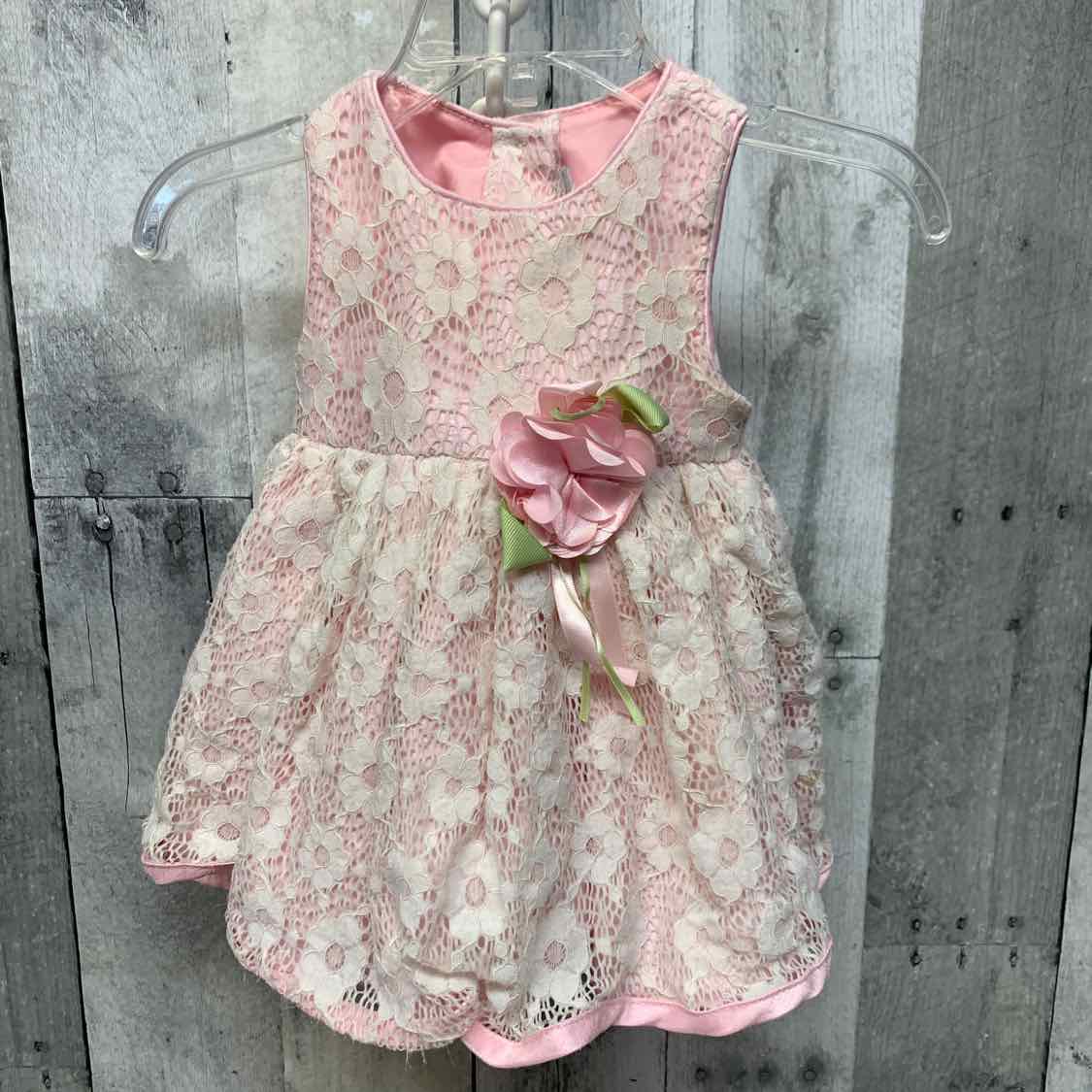 Size 3-6 Months Pink/White B Brand Dress - Party