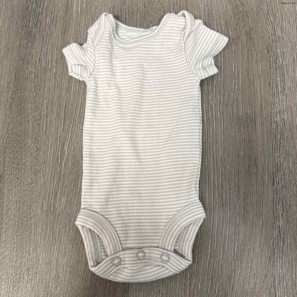 Size Preemie Gray/White Carter's Bodysuit