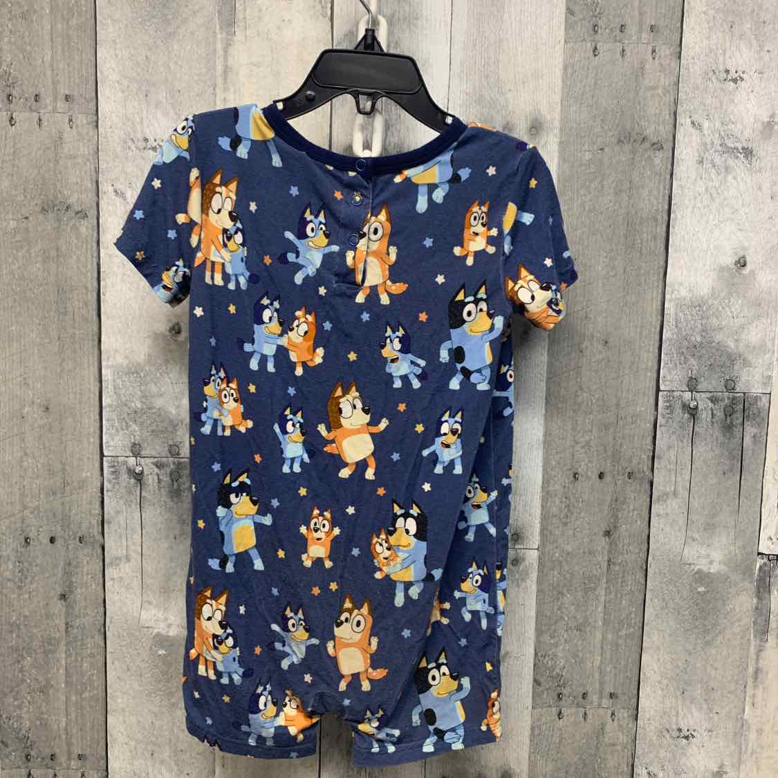 Size 2T Navy Print Little Sleepies Romper