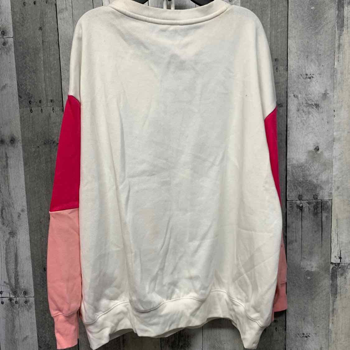 Size 16/18 White Graphic Justice Sweat Shirt
