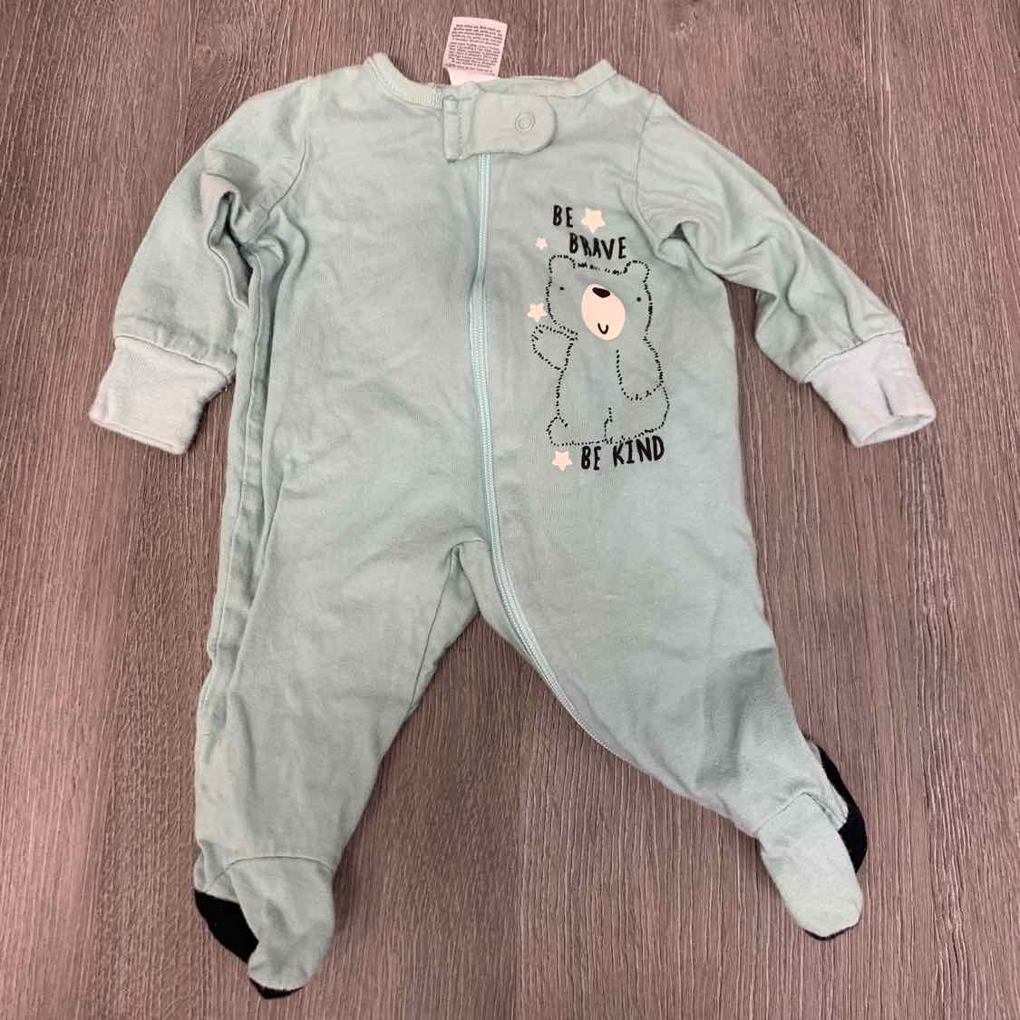 Size Preemie Green Gerber Footy PJs