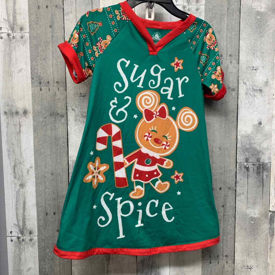 Size 5/6 Green/Red Disney Collection Nightgown