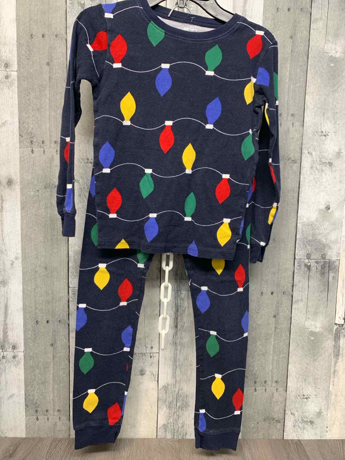 Size 10 Navy Print Carter's 2pc PJs