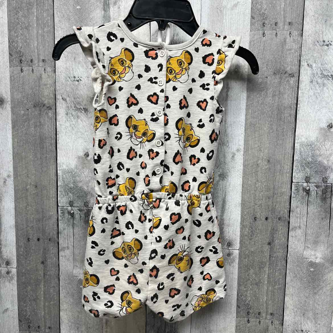 Size 4T Gray/Yellow Disney Romper