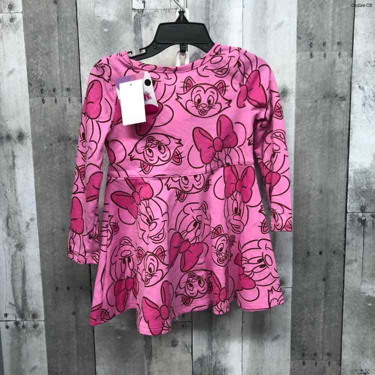 Size 2T Pink Graphic Disney LS Dress