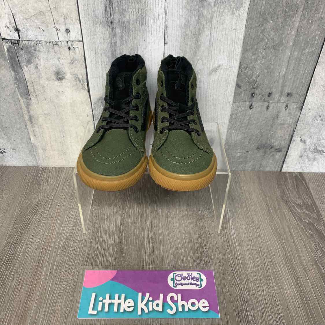Size 8 Green/Black Vans Sneakers