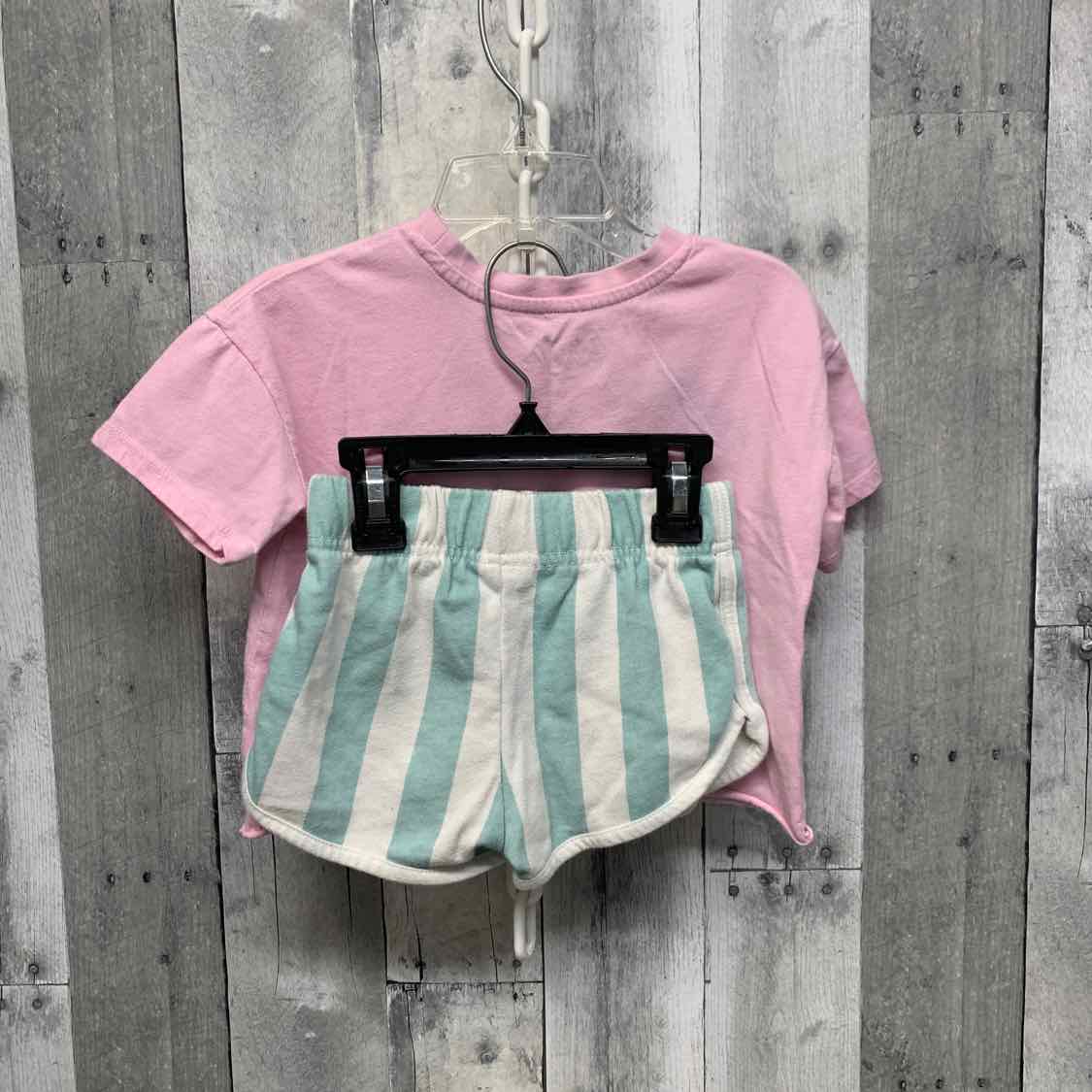 Size 4T Pink/Blue Barbie Shirt/Shorts