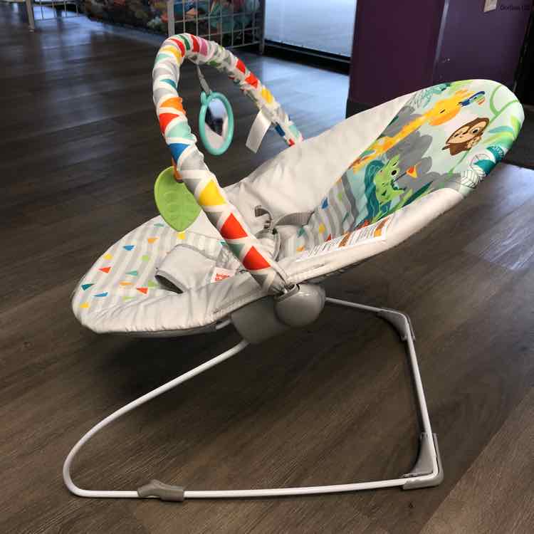Bright Starts Gray/Teal Jungle Bouncer