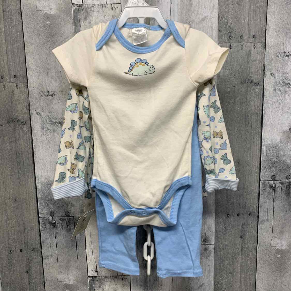 Size 6-9 Months White/Blue B Brand Shirt/Pants