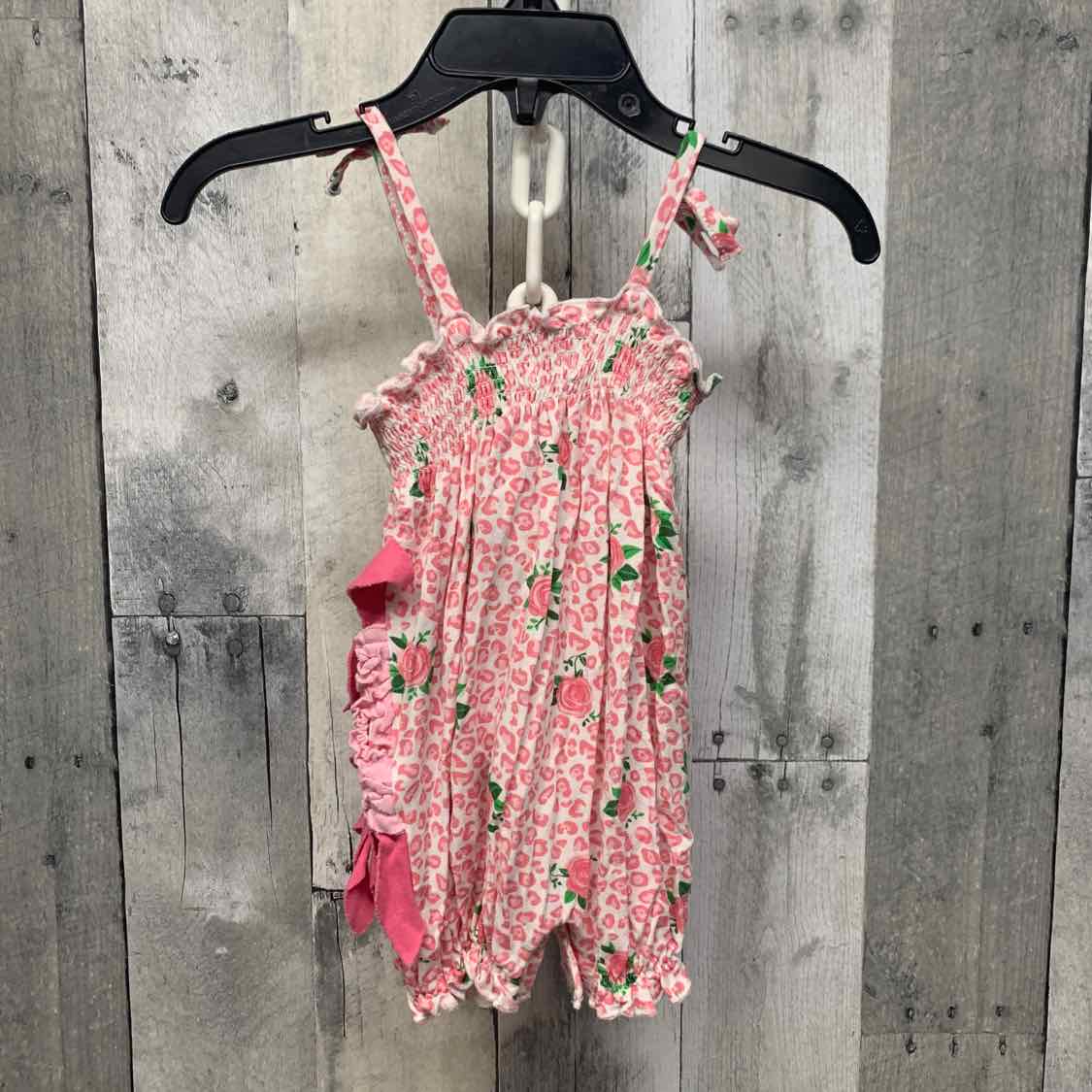 Size 6-9 Months Pink/White Mud Pie Romper