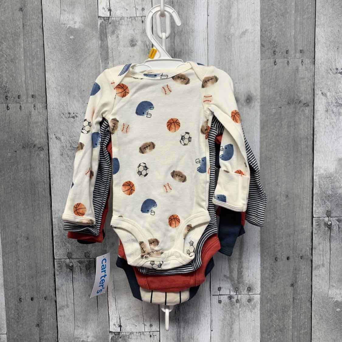 Size Newborn Gray/Red Carter's Bodysuit