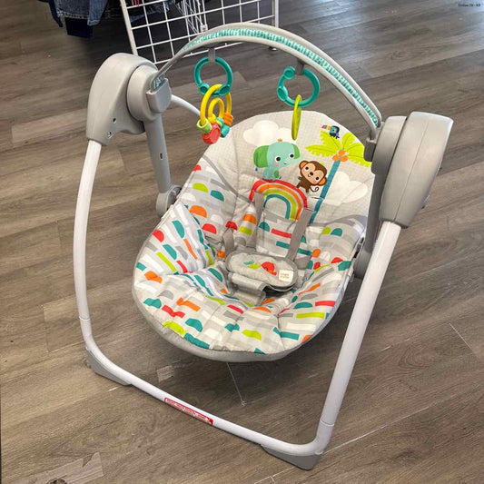 Bright Starts Gray/Green Swing