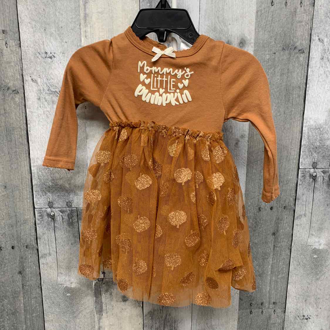 Size 9-12 Months Brown B Brand LS Dress
