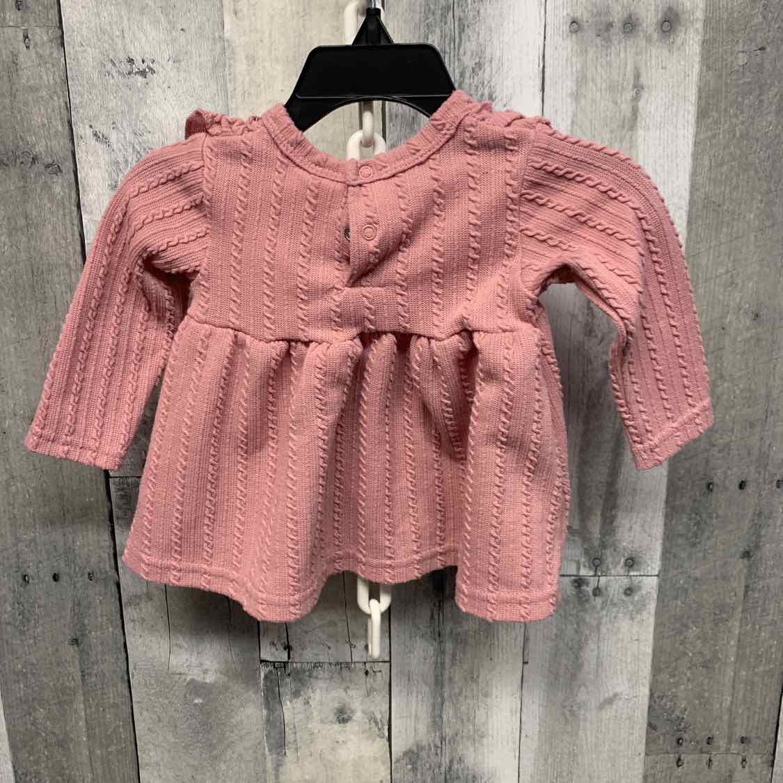 Size 3-6 Months Pink B Brand LS Dress
