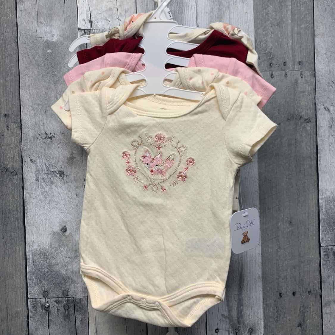 Size 3-6 Months Ivory/Pink Rene Rofe Bodysuit