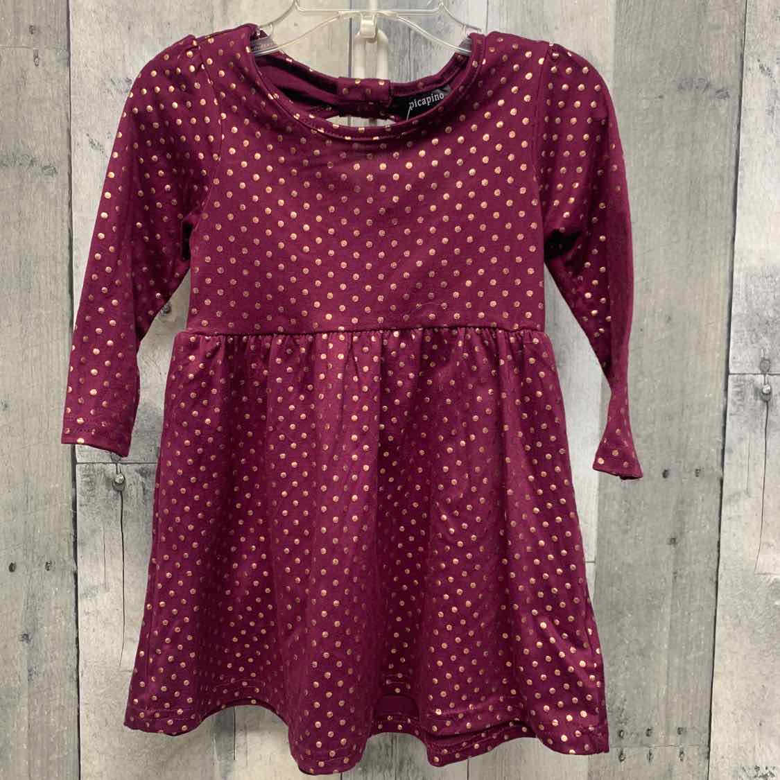 Size 18 Burgundy/Gold Picapino LS Dress