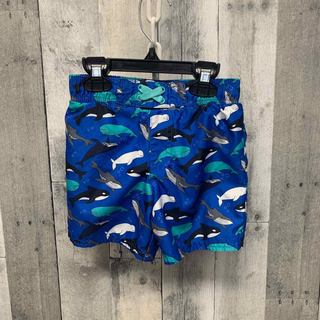 Size 3T Blue Print Cat & Jack Swim Trunks