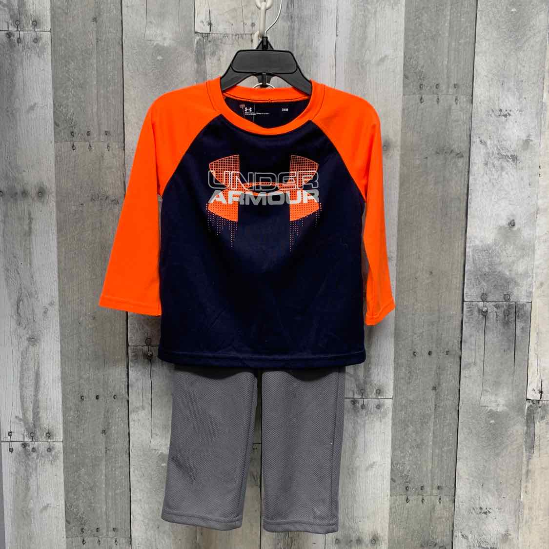 Size 24 Months Navy/Gray Sport Brand Shirt/Pants