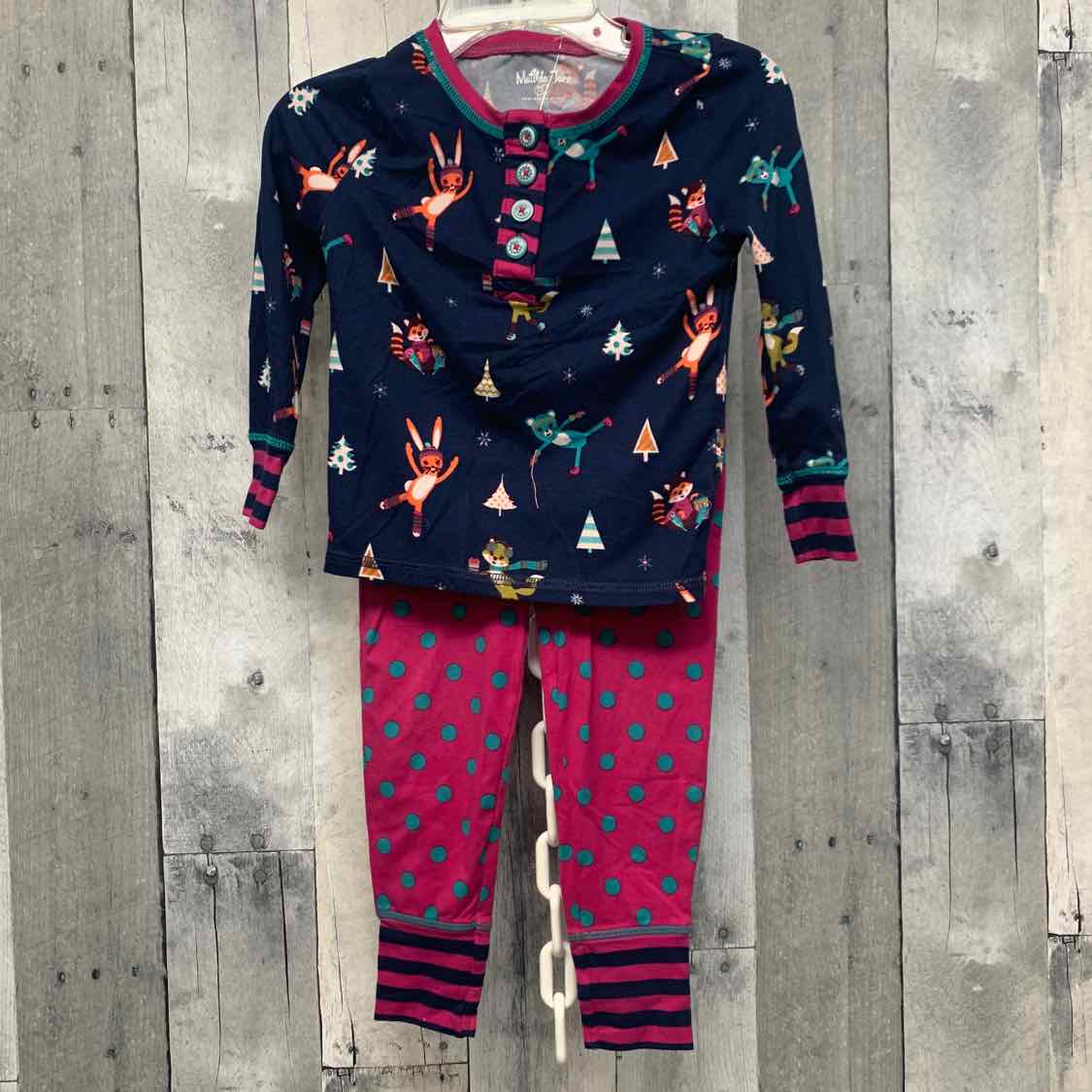 Size 2T Navy/Pink Matilda Jane Shirt/Leggings