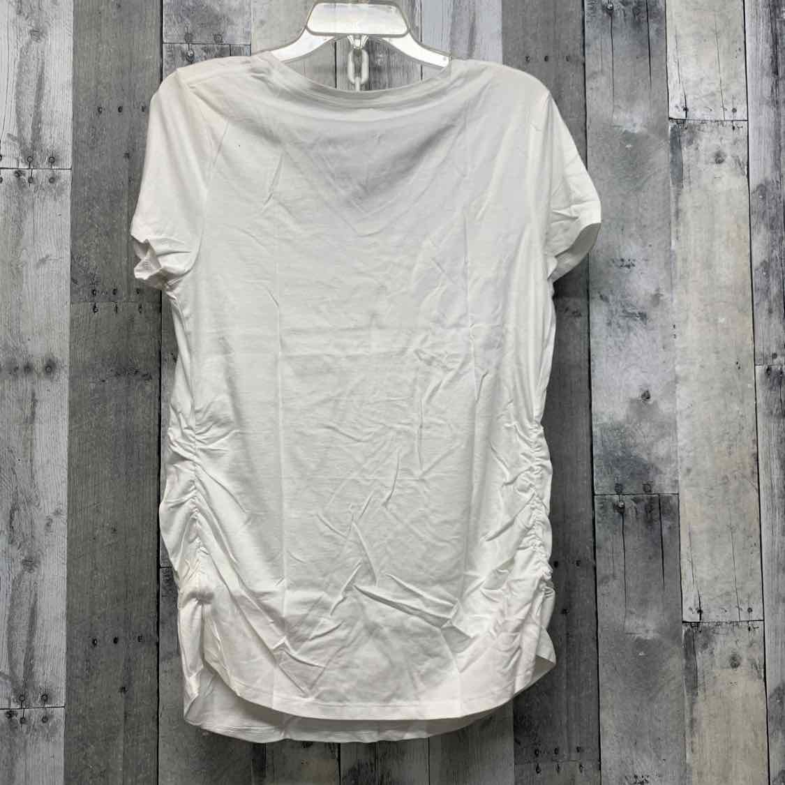 Size L White Isabel Maternity T Shirt