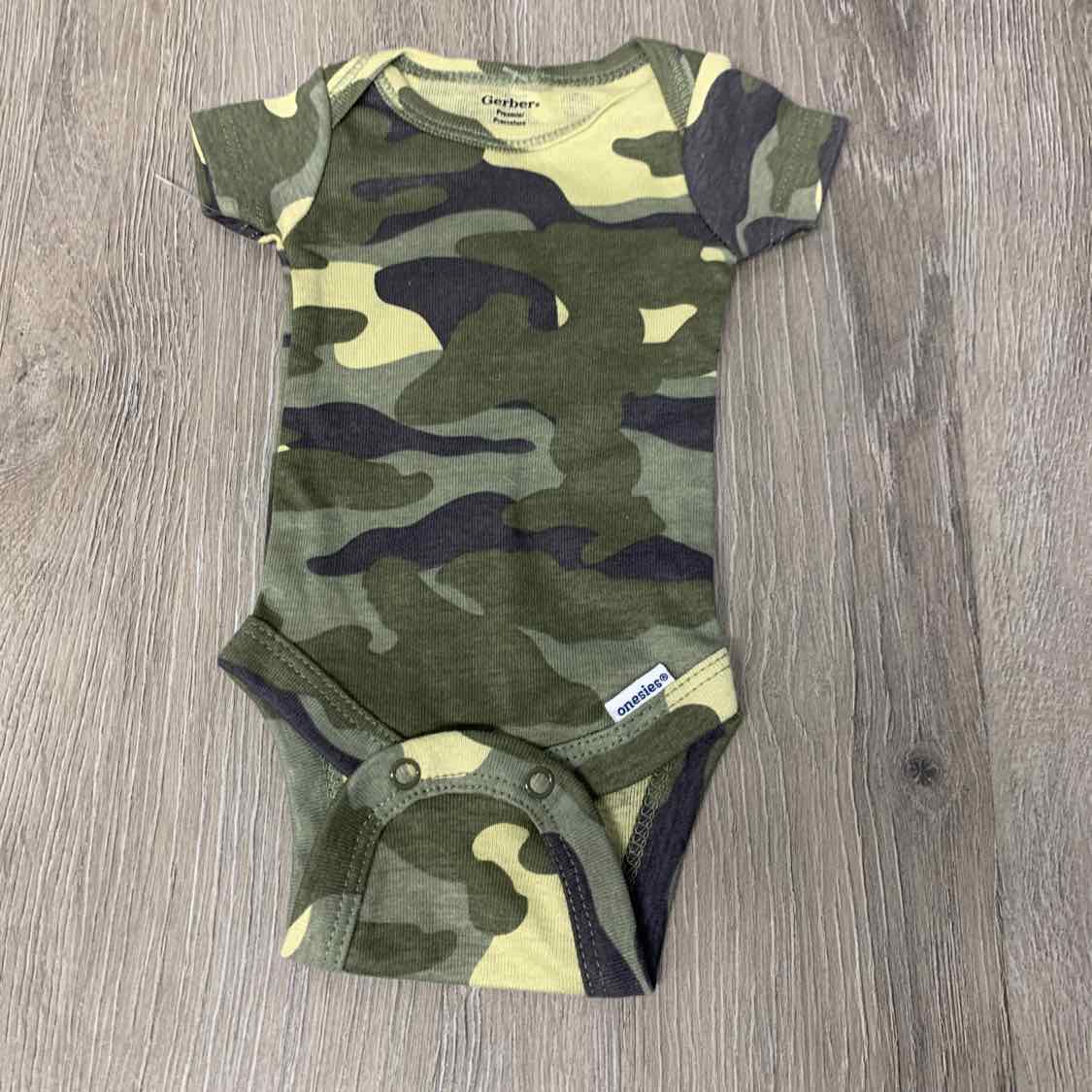 Size Preemie Green Camo Gerber Bodysuit