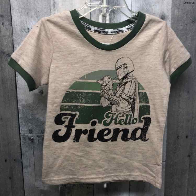 Size 2T Tan/Green Star Wars T Shirt