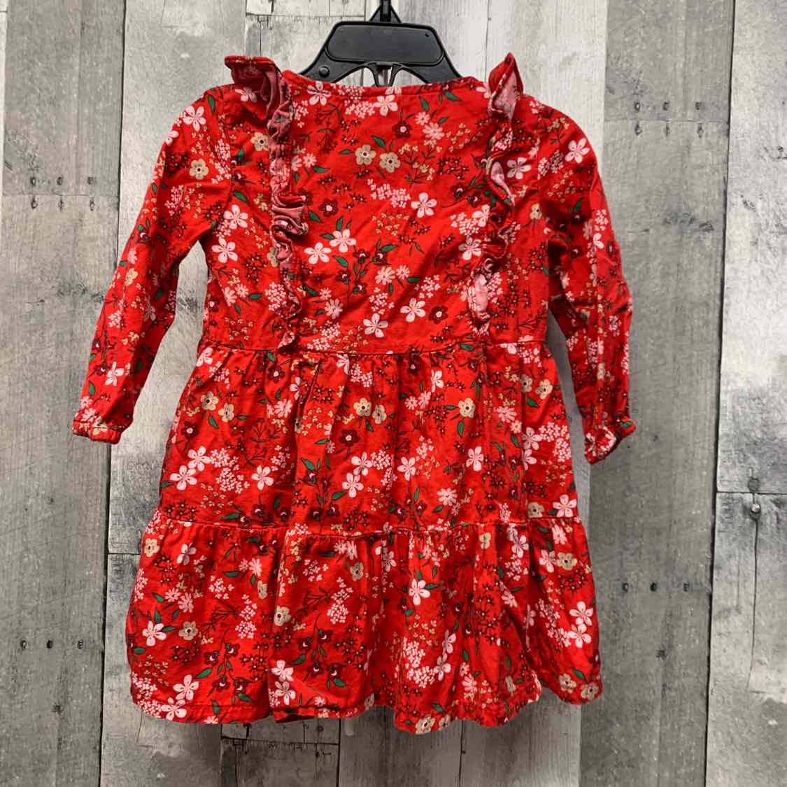 Size 18 Months Red Print Carter's LS Dress