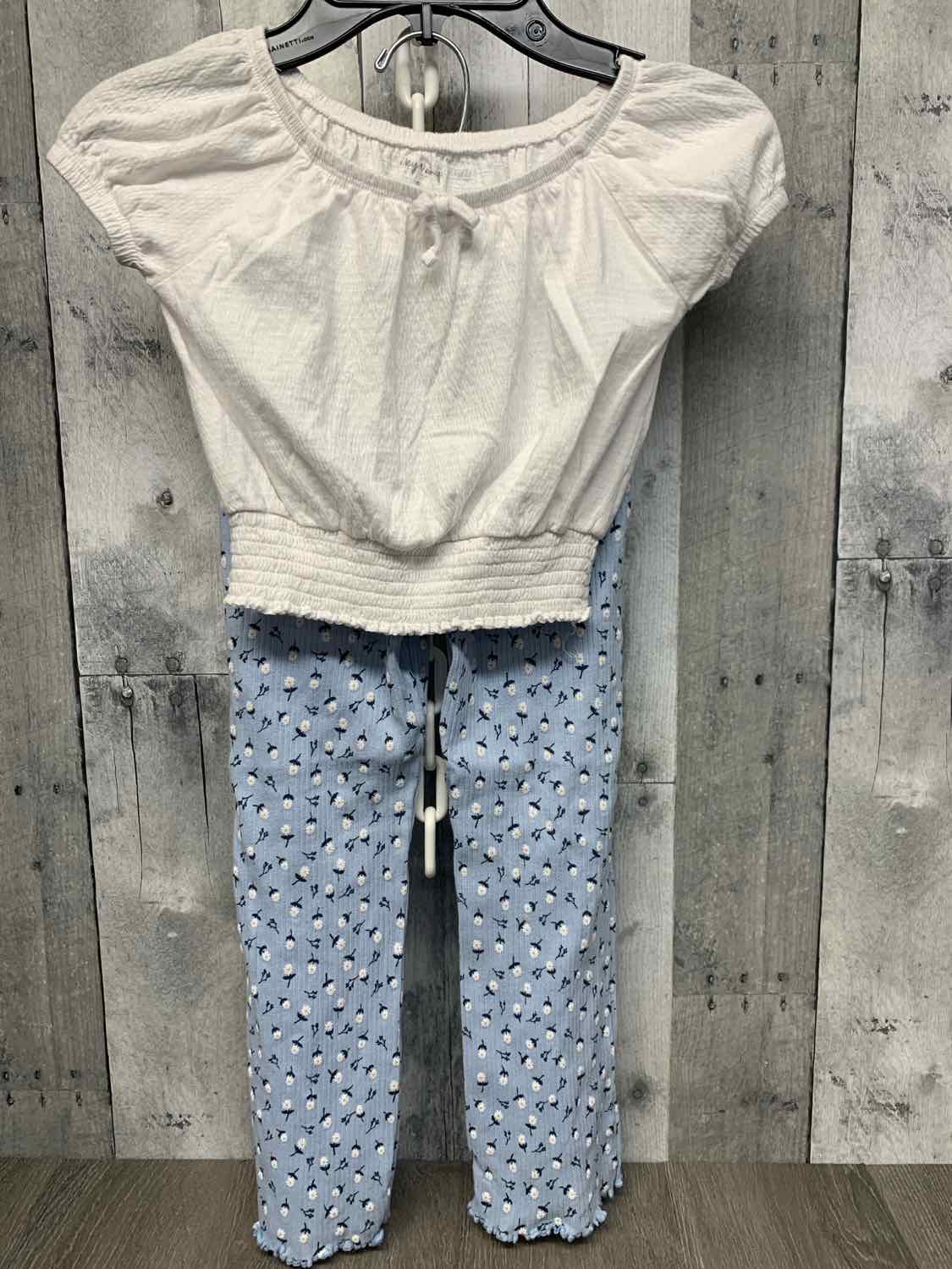 Size 5 Blue/White B Brand Shirt/Leggings