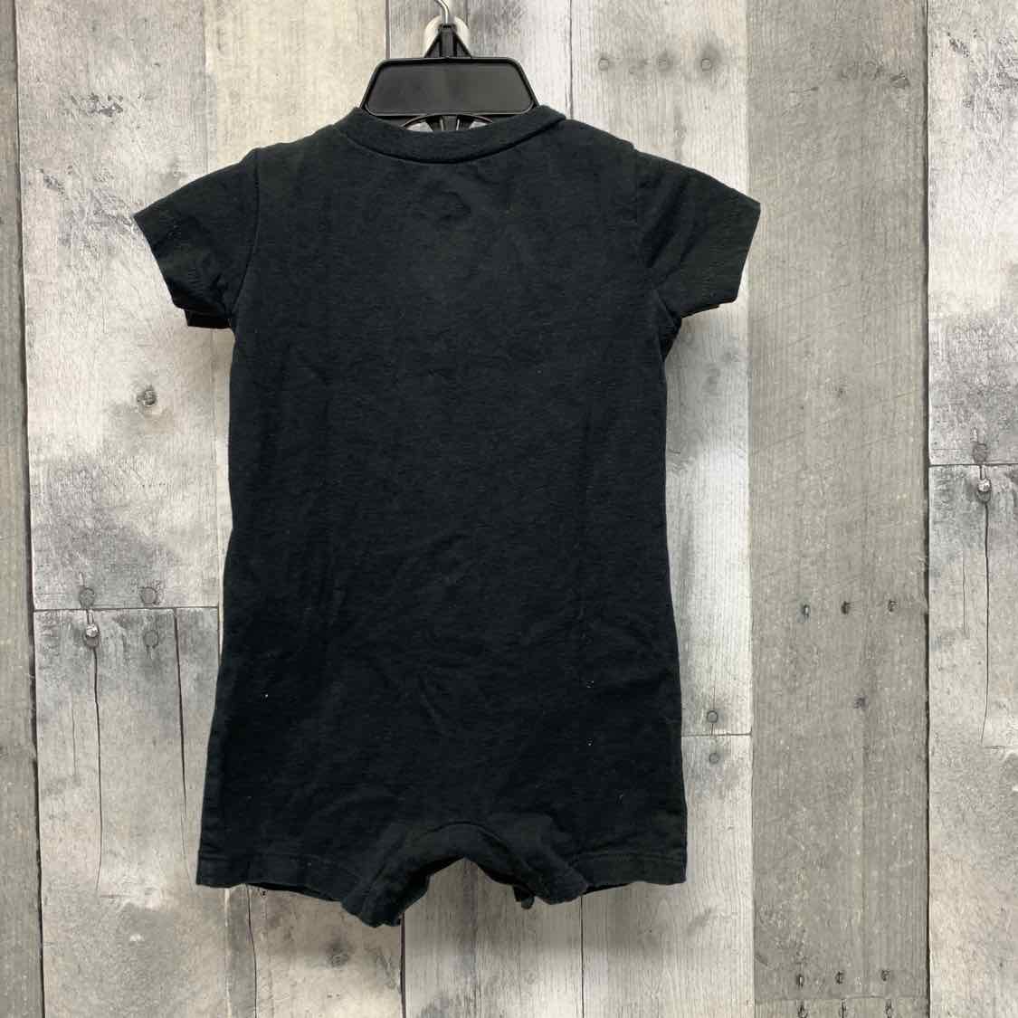 Size 6 Months Black Graphic Sport Brand Romper