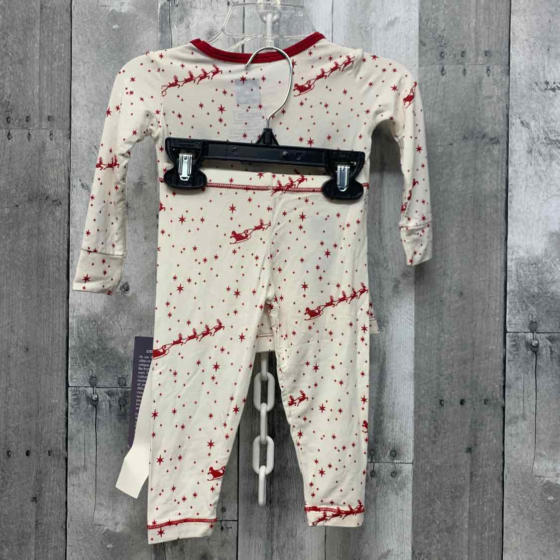 Size 12-18 Months White/Red B Brand 2pc PJs