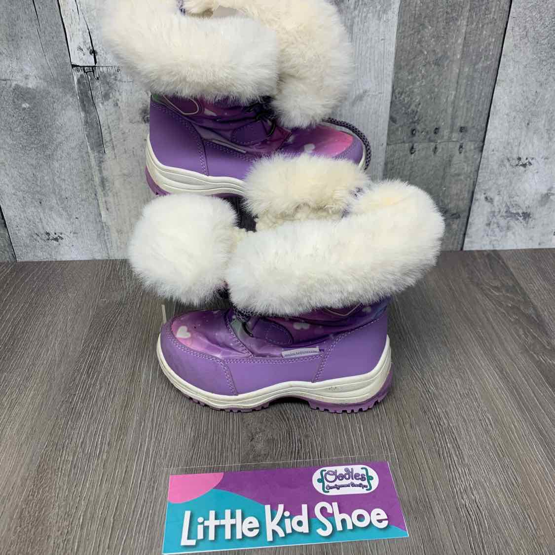 Size 10 Purple/White B Brand Snow Boots