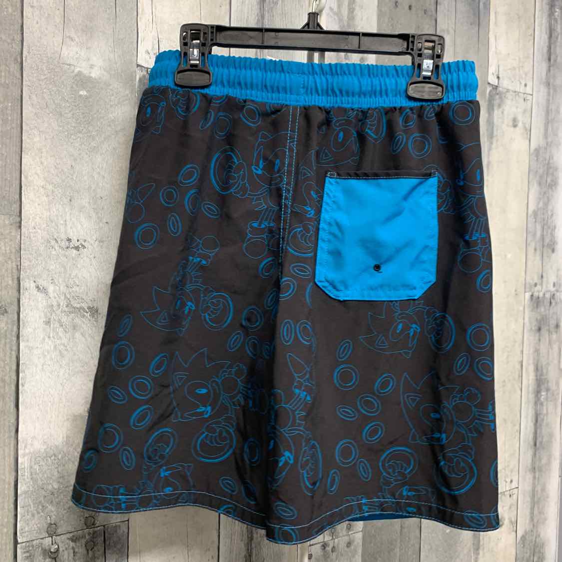Size 10/12 Black/Blue B Brand Swim Trunks