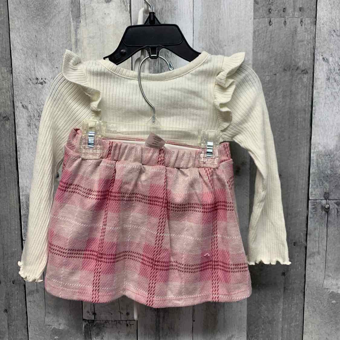 Size 18 Months Ivory/Pink Disney Shirt/Skirt