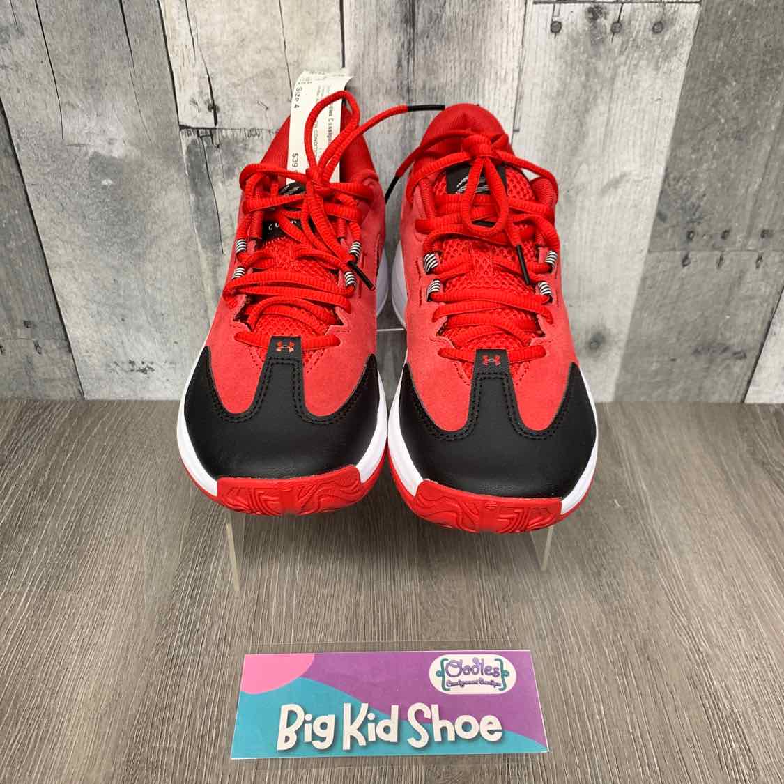 Size 4 Red/White Sport Brand Sneakers