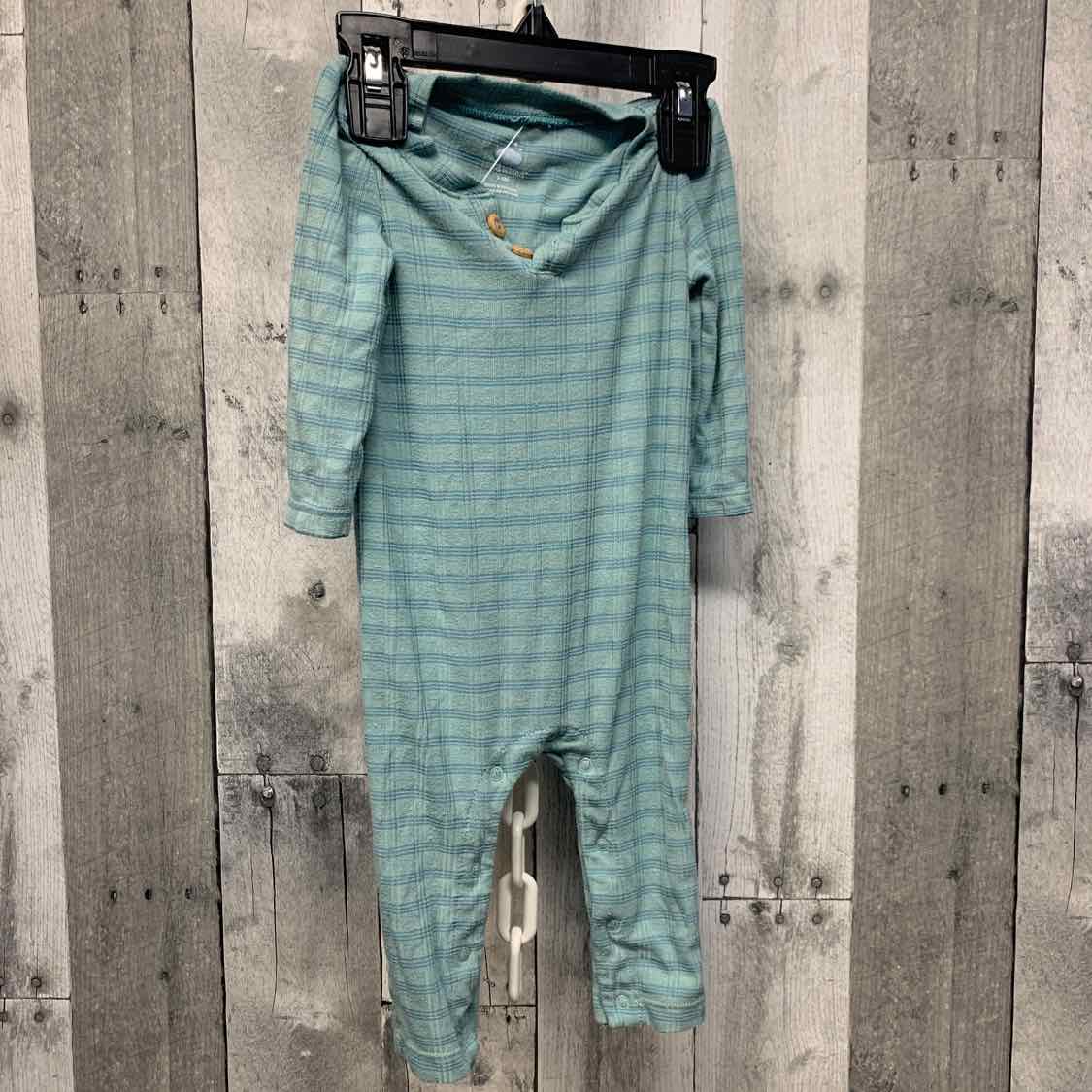 Size 3-6 Months Blue Striped Cloud Island Footy PJs