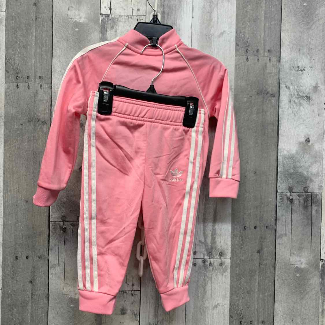 Size 12 Months Pink/White Sport Brand Jacket/Pants