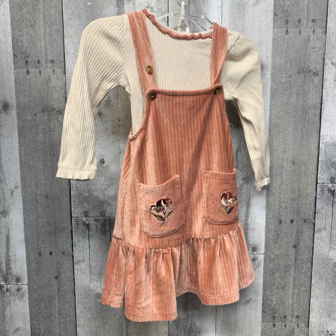 Size 24 Months Ivory/Pink B Brand Shirt/Jumper