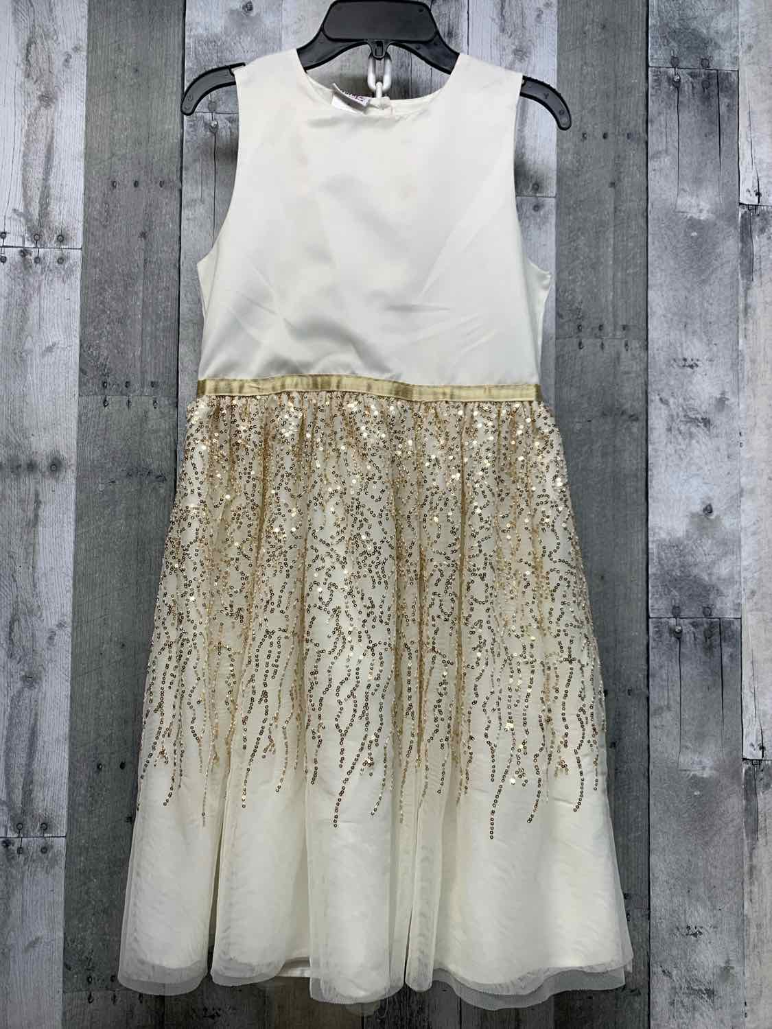 Size XLarge Ivory/Gold Blueberi Boulevard Dress - Party