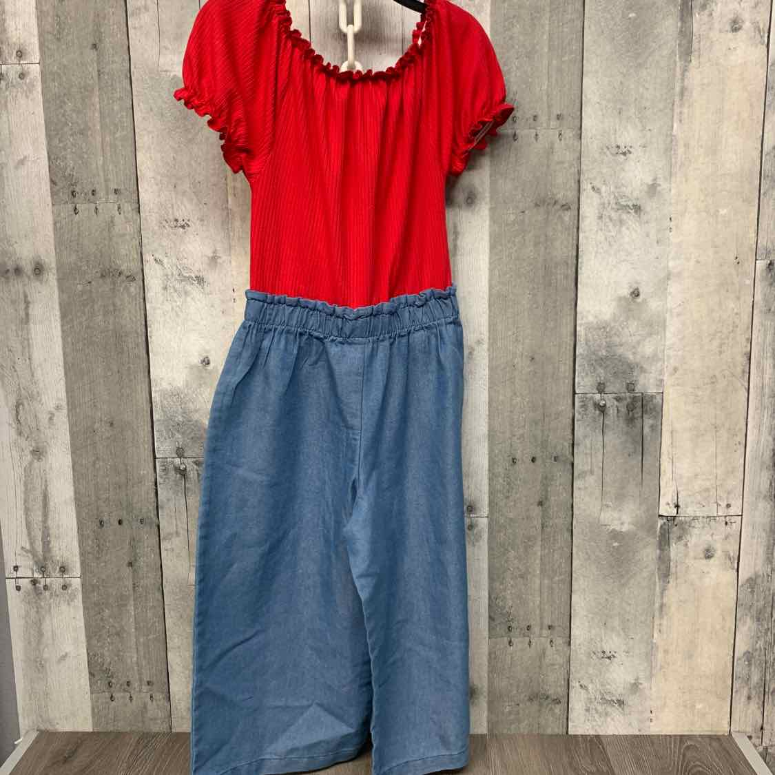 Size 5 Pink/Denim Picapino Romper