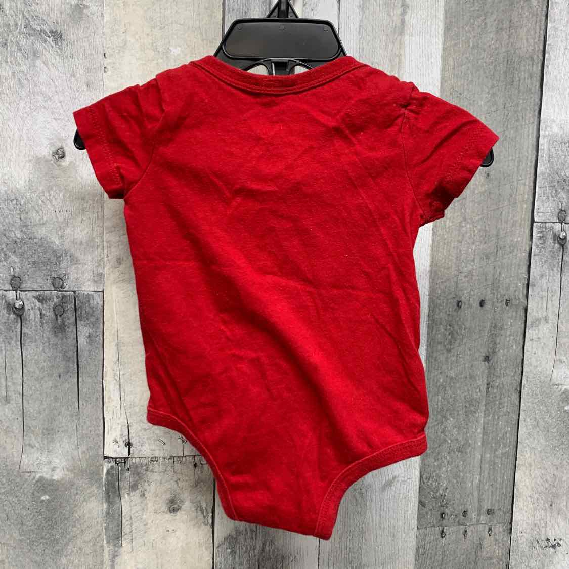 Size 6 Months Red Sport Brand Bodysuit