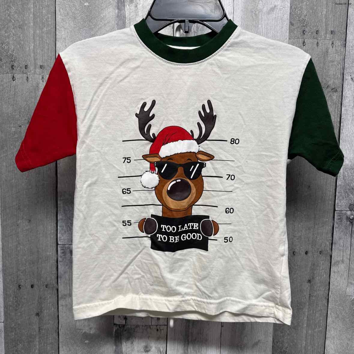 Size 5/6 White/Green B Brand T Shirt