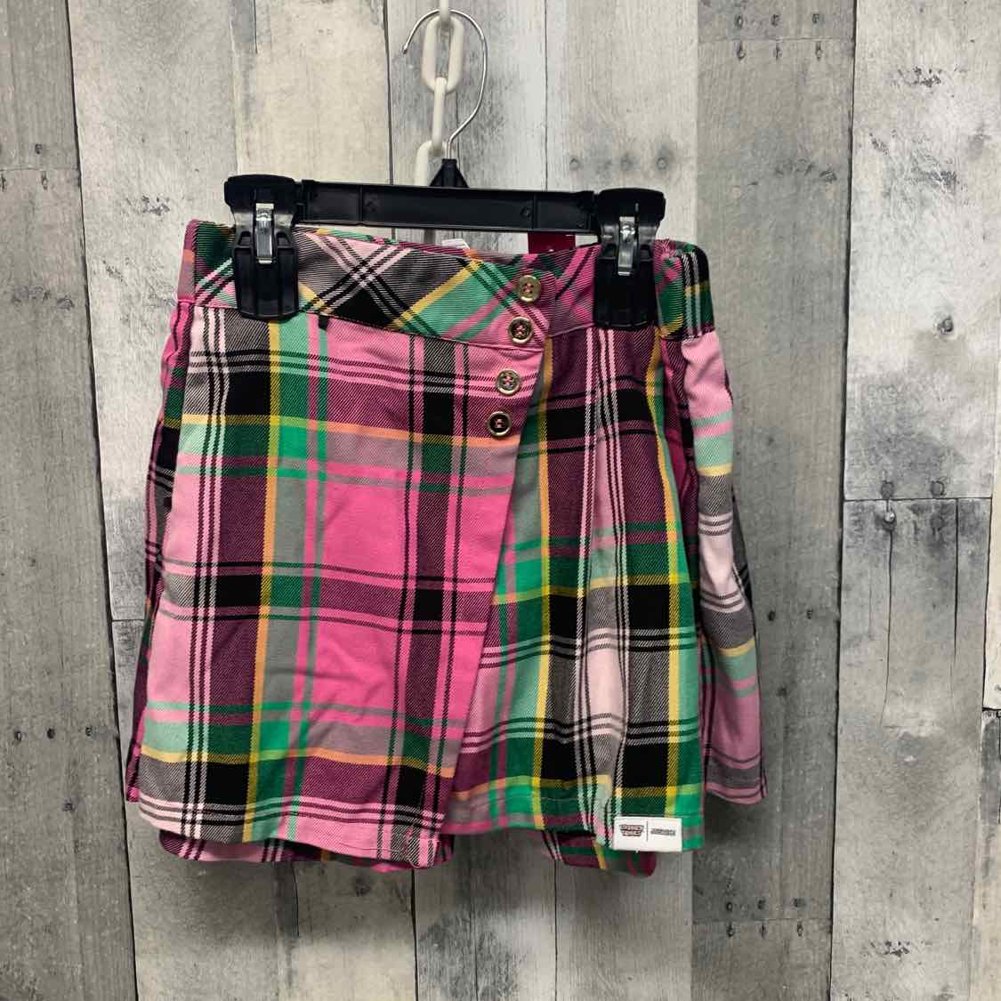 Size 12/14 Pink/Green Justice Skirt - Athletic