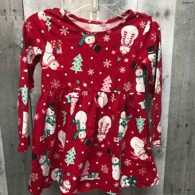 Size 2T Red Print Children's Place LS Dress