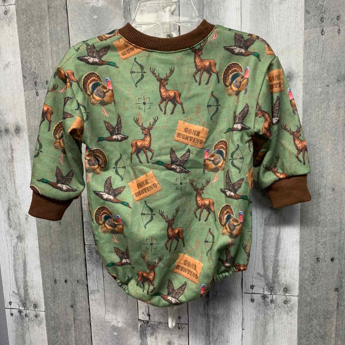 Size 12-18 Months Green/Brown B Brand Romper